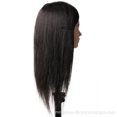 Hairdressing Mannequin Head 100% Human Hair For Hairstyles Hairdressers Curling Practice Training Head